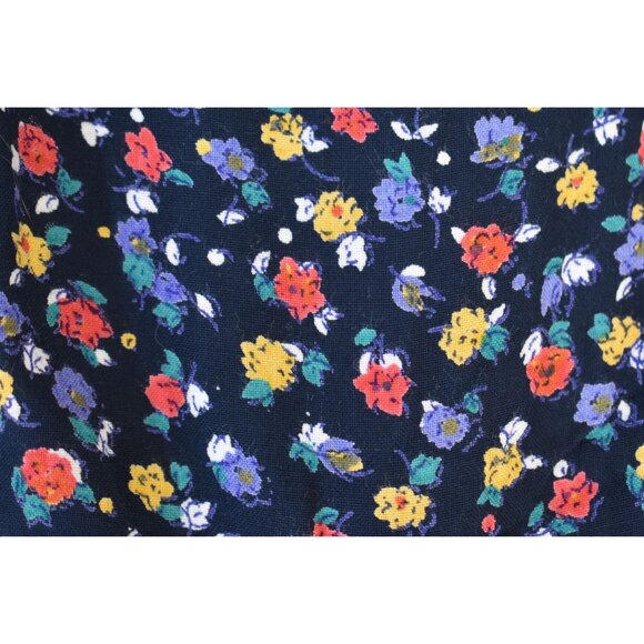 Vintage 90's Studio Wear Blue Floral Romper M - Picture 3 of 6